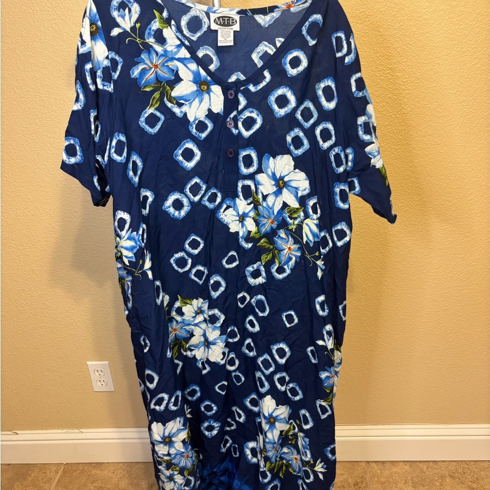 Blue‎ Floral Women's Dress